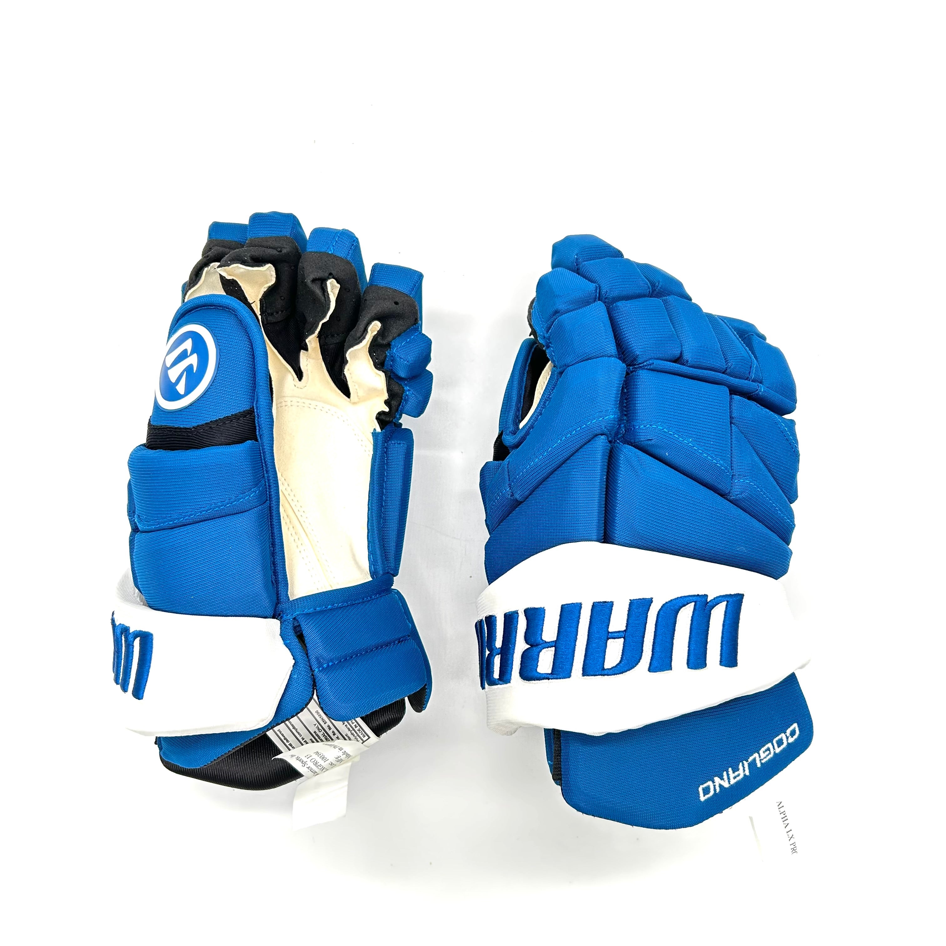 Warrior Alpha LX Pro – Gant NHL Pro Stock – Andrew Cogliano (Bleu/Blanc)